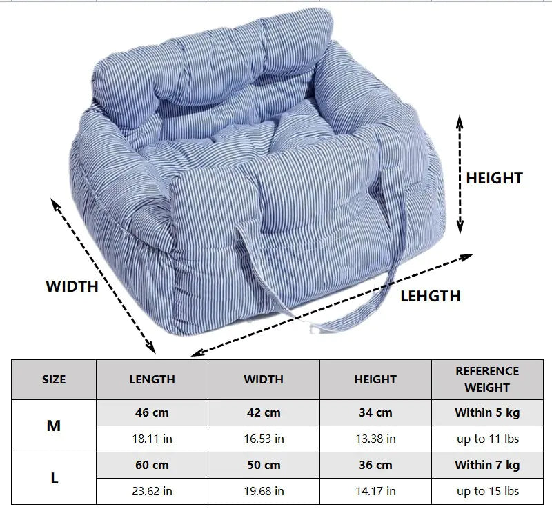 Siège Co-conducteur de Voiture pour Animaux, Multi-Usages, Niche de Voyage